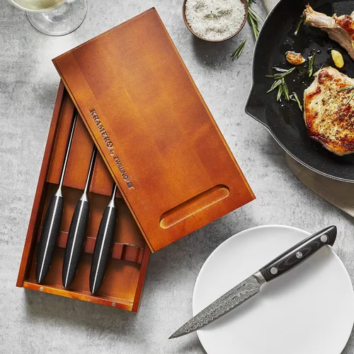 Miniatura 4 de ZWILLING KRAMER - Juego de cuchillos para carne, 4 piezas, colección EUROLINE Stainless Damascus