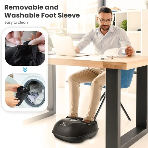 Miniatura 12 de COMFIER Elegible para HSA Masajeador de Pies Shiatsu con Calor, Masajeador de Pies FSA para Neuropatía Fascitis Plantar, Masajeador de Pies de Negro