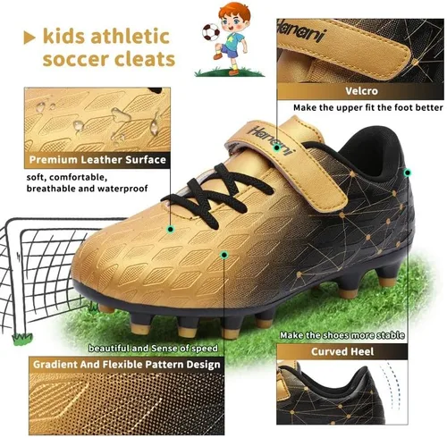 Miniatura 2 de Hanani Zapatos deportivos de fútbol para niños y niñas, FGAG FGAG, zapatos deportivos de entrenamiento para correr, para interiores y exteriores