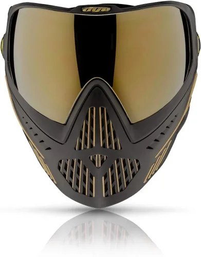 Miniatura 2 de Dye i5 Gafas de paintball – Lente térmica antivaho – Correa GSR Pro, orejas formadas por compresión – Protección facial profesional Ónix/Oro 2020