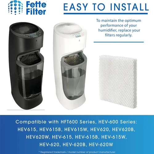 Miniatura 3 de Fette Filter - Filtro T Humidificador Absorción Filtros Compatible con Honeywell HFT600T HFT600PDQ para Honeywell Tower Humidifier HEV615 Series &