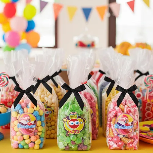 Miniatura 7 de AKLVBL Paquete de 50 lazos de satén negro para bolsas de golosinas, bolsas de regalo, bolsas de dulces de panadería y lazo de cinta de decoración