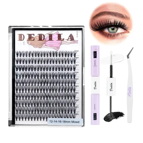 Miniatura 11 de Pestañas postizas individuales de 0.07 a 0.86 pulgadas a elegir 20D/40D/60D/80D/100D, grosor de 0.003 in, rizo D, extensiones de pestañas de ojos 3D