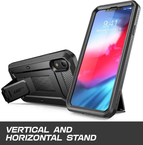 Miniatura 2 de SUPCASE Unicorn Beetle Pro Series - Funda antigolpes diseñada para iPhone XR, con protector de pantalla integrado de cuerpo completo, la funda Negro