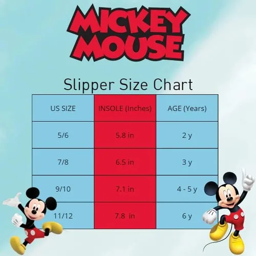 Miniatura 6 de Disney Boys Mickey Mouse Slippers Cozy Plush Fuzzy Slippers Non-Slip, Non-Skid Slippers for Boys (ToddlerLittle Kid)