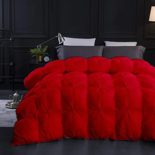 Miniatura 14 de Home Decor - Edredón de plumón alternativo plisado de 1500 hilos, tamaño individual XL, 68 x 92 pulgadas, 1 edredón y 4 fundas de almohada, 27.64