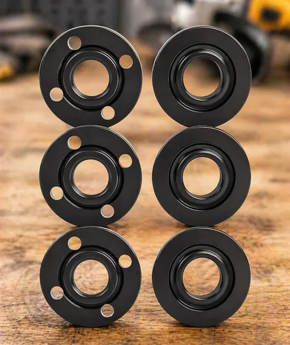 Podoy Paquete de 6 tuercas de bloqueo de brida de amoladora angular 5/8-11, piezas de repuesto compatibles con Dewalt Milwaukee Makita Ryobi Bosch