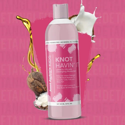 Miniatura 2 de Aunt Jackie's Kids Knot Havin' It - Hidratante desenredante definitivo para cabello naturalmente rizado, rizado y ondulado, 12 onzas