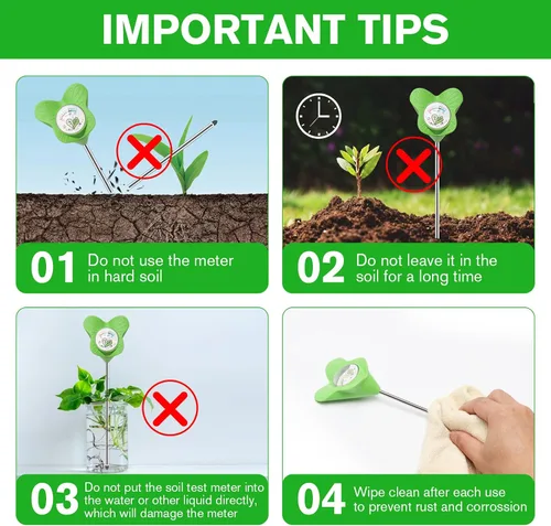Miniatura 5 de UNIWA Medidor de humedad del suelo, medidor de agua para plantas de casa y plantas en macetas de interior, monitor de humedad del suelo para jardín