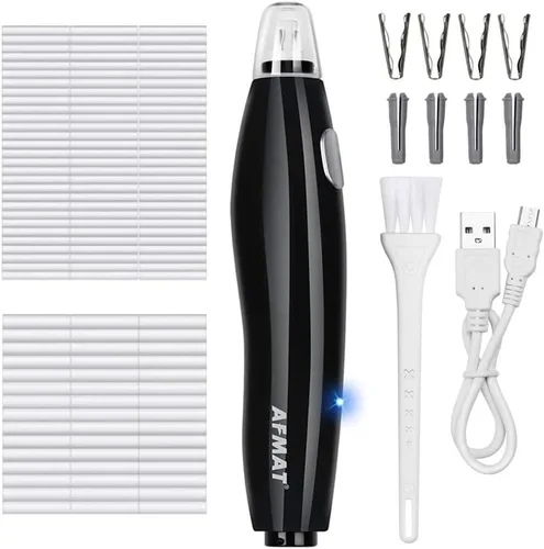AFMAT Borrador Eléctrico para Artistas, Kit de Borrador Eléctrico Recargable, 140 Repuestos para Dibujo Técnico, Borrador de Lápiz Eléctrico -
