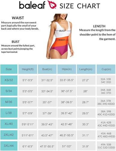 Miniatura 7 de BALEAF Traje de baño de una pieza con bloques de color para mujer, control de abdomen, espalda completa, cuello en V, modesto fruncido