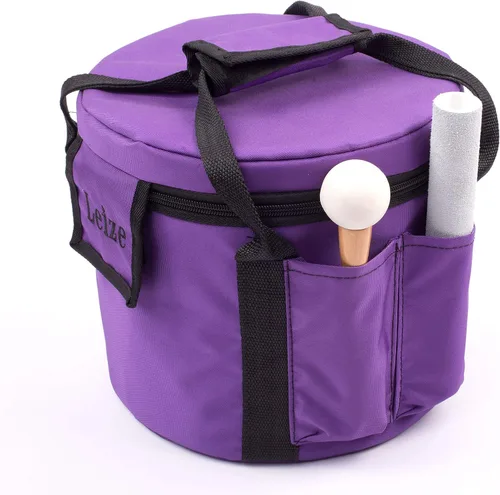 Miniatura 5 de Leize Cuenco cantante de cristal de cuarzo, nota C, raíz chakra, blanco, 10 pulgadas con funda de transporte resistente, gamuza