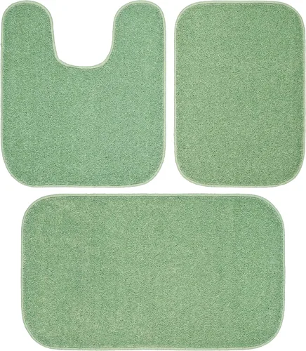 Miniatura 67 de Garland Rug Gramercy - Alfombra de baño rectangular lavable de polipropileno de felpa de 20 x 34 pulgadas, color azul lavabo, suave, absorbente