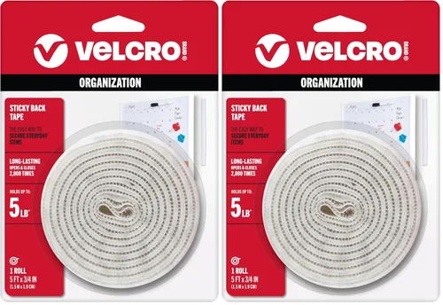 Miniatura 23 de VELCRO Brand - Sujetadores Sticky Back; cinta adhesiva de 3/4 de pulgadas; ideal para el hogar Blanco