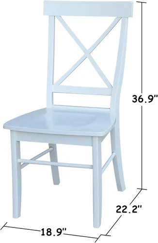 Miniatura 3 de Juego de dos sillas de comedor X-Back, color blanco