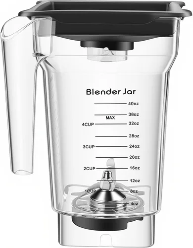 Tarro de repuesto de 75 onzas compatible con licuadora Blendtec, jarra de contenedor que se adapta a todos los modelos de consumo y comerciales,