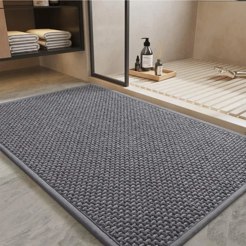 Miniatura 15 de PADOOR - Alfombra de Baño - Alfombras de Baño de Chenilla Súper Absorbentes - Alfombras de Baño con Respaldo de Goma para Baño Antideslizantes, Gris