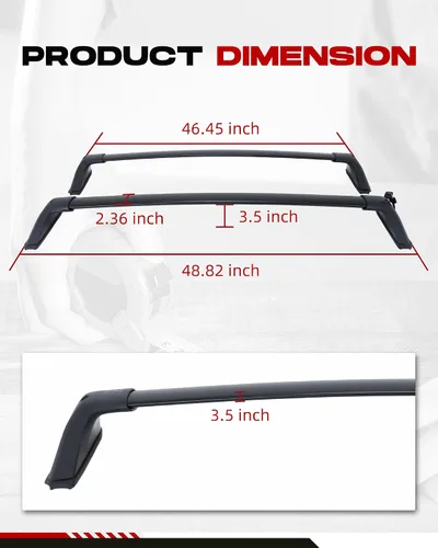Miniatura 8 de HEKA Barras Transversales con Candado para Techo, Compatibles con Toyota Highlander 2020-2026 L & LE & Hybrid LE & Hybrid LE Nightshade