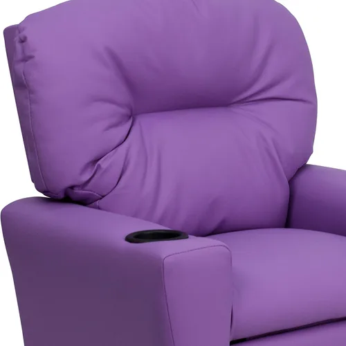 Miniatura 13 de Flash Furniture Chandler LeatherSoft - Silla reclinable para niños con portavasos y reclinable de seguridad, silla reclinable contemporánea