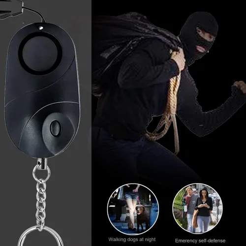Miniatura 7 de Paquete de 6 sirenas de alarma personal de emergencia de autodefensa con luces LED, alarma de seguridad para mujeres, niños y ancianos (multicolor)