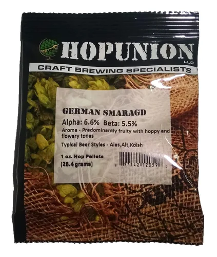 Miniatura 14 de HopUnion 2014A importó pellets de lúpulo para la fabricación de cerveza casera (melón alemán-casco), 1 oz