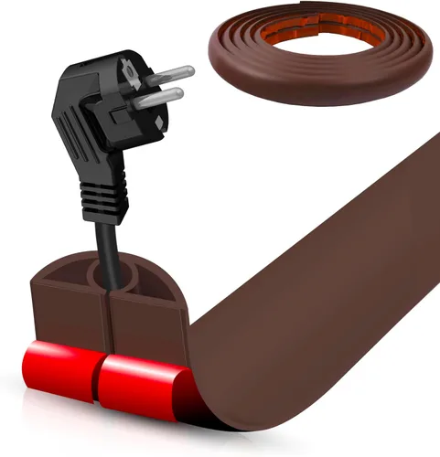 Miniatura 78 de Cubierta autoadhesiva para cables de suelo, gestión de cables de 3.3 pies, protector de tira de extensión para cables, evita tropiezos de cables