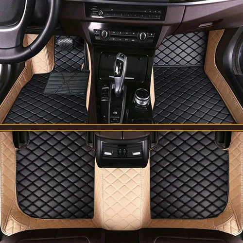 Miniatura 8 de Tapetes de piso de automóvil para el 99 % de los sedán, SUV deportivos, protección para todo tipo de clima, tapetes de cuero impermeables