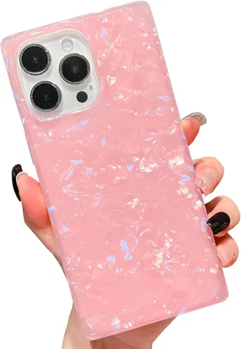 Miniatura 29 de Elegante concha de madre perla compatible con iPhone 13 Pro de 6.1 pulgadas, estuche de borde rectangular, elegante y delgado, con perla de abulón