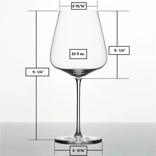 Miniatura 6 de Zalto Vaso Burdeos, juego de 6 Copas de cristal europeo sopladas a mano, para cabernet sauvignon y vinos tintos de cuerpo completo, artesanía
