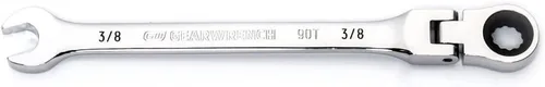 Miniatura 15 de GEARWRENCH 86741 Llave combinada de trinquete de cabeza flexible de 12 puntos con arco oscilante de 4 grados de 5/16