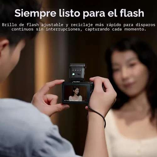 Miniatura 7 de ULANZI SL03 - Flash Speedlite Mini para Cámara con Luz de Vídeo para Principiantes Básico, GN8 6500K, Ángulo Ajustable de 90°, Compatible con DSLR
