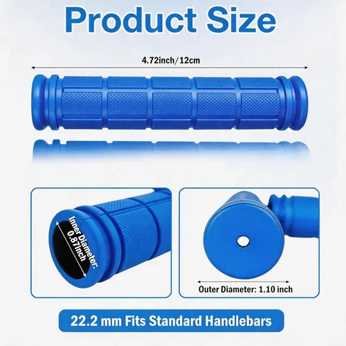 Miniatura 2 de 4 pares de manillar de bicicleta Agarraderas de seta para BMX/MTB/Road Mountain Bikes Azul