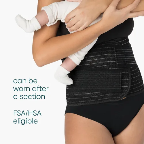 Miniatura 7 de Upspring Shrinkx Belly Charcoal Postpartum Belly Wrap, Adjustable Postpartum Belly Band to Support, Slim and Smooth After Baby