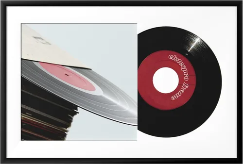Miniatura 8 de eletecpro Marcos de discos de vinilo de 7 x 7 pulgadas para galería, decoración de pared negra resistente y ligera, marcos LP fáciles de colgar, se