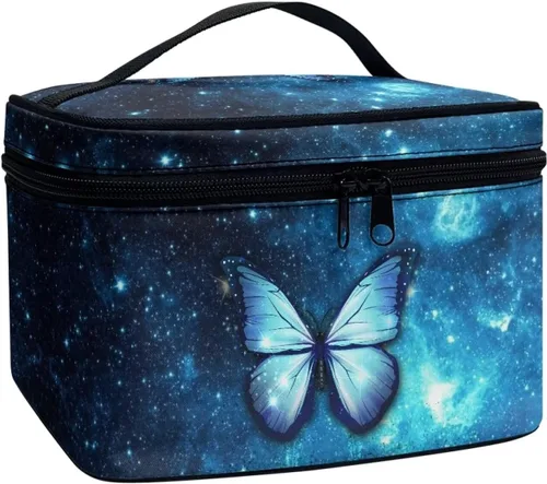 Miniatura 10 de Flashideas Bolsa de maquillaje para cosméticos Almacenamiento vertical Bolsa de maquillaje de viaje de gran capacidad, Caballo Azteca 1