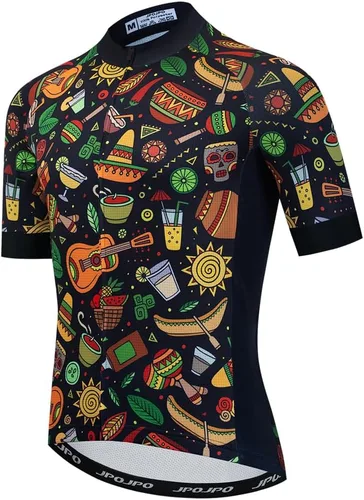 Miniatura 2 de Maillot de ciclismo hombres México manga corta verano bike camisas ciclismo cremallera completa con bolsillos carretera bicicleta ropa