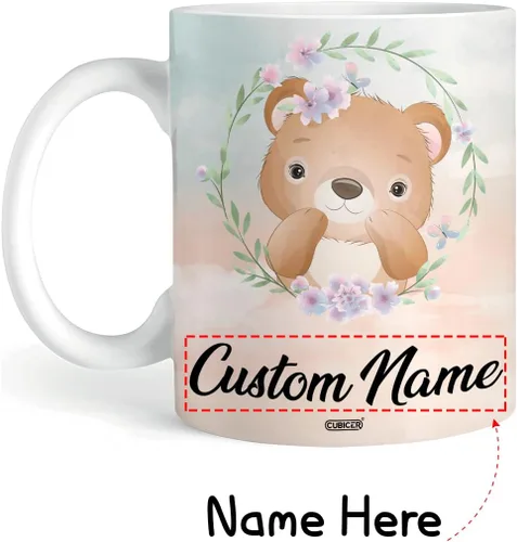 Miniatura 2 de CUBICER Tazas de café personalizadas con nombre personalizado, tazas de cerámica blanca, regalos de Navidad de vidrio para niños, mujeres, adultos