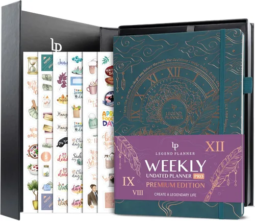 Miniatura 14 de Legend Planner PRO Premium – Gran agenda sin fecha semanal, mensual y de presupuesto con rastreador de hábitos – Organizador de vida para la gestión