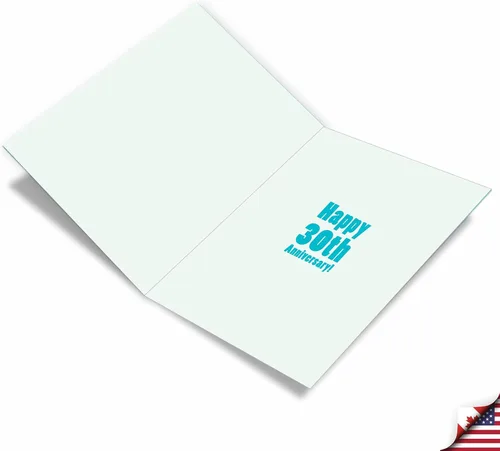 Miniatura 2 de NobleWorks - Tarjeta de felicitación de 30 aniversario con sobre de 8.5 x 11 pulgadas para hombres, mujeres - Jumbo 30 años de matrimonio - Big 30