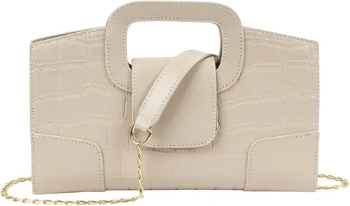 Miniatura 41 de ZLMBAGUS - Bolso de mano para mujer, diseño vintage con solapa y asa, de piel sintética, para llevar al hombro