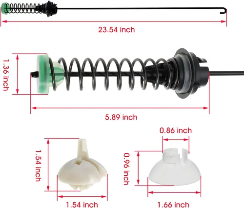 Miniatura 3 de W11130362 Kit de varilla de suspensión de lavadora para Whirlpool para Kenmore y para lavadoras Amana Reemplazar 11022352510 WTW5000DW2 MVWC565FW0