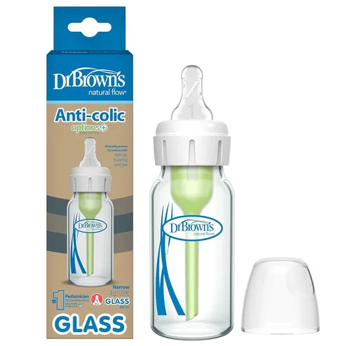 Miniatura 6 de Dr. Brown's Feeding Comfort Bundle- Almohada de lactancia gris claro + botella de vidrio anticólico de 8 onzas L1-2 piezas