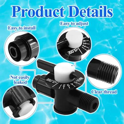 Miniatura 3 de MULAN R172060 Válvula de control NPT de 1/4 pulgada con tuerca compatible con Rainbow Automatic Cloro/Bromo Pool and Spa Feeder Modelos 300, 302