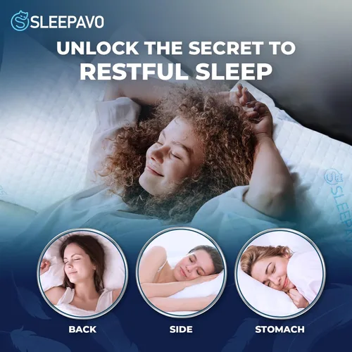 Miniatura 4 de Almohada ajustable de espuma viscoelástica triturada tamaño Queen – Rayón suave o firme derivado de la almohada de bambú para dormir de lado