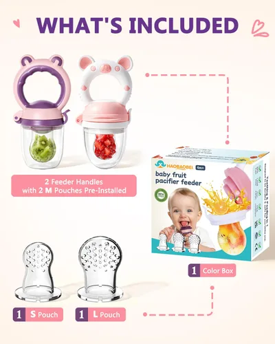 Miniatura 7 de Chupete alimentador de frutas congeladas y sólidos para bebés, juguete mordedor infantil de 4 meses, bolsa de silicona sin BPA y pezón, introduce