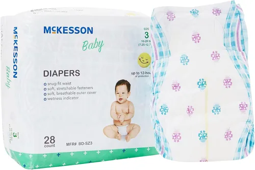Miniatura 13 de McKesson Pañales para bebé, talla 1 (8 libras a 14 libras), 20 unidades, 1 paquete
