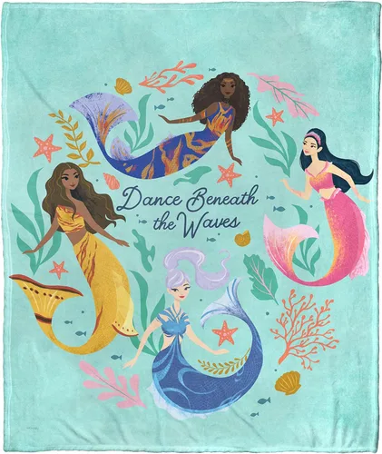 Miniatura 8 de Northwest Little Mermaid/Ariel - Manta de seda táctil, 50 x 60 pulgadas, Hijas Tritón