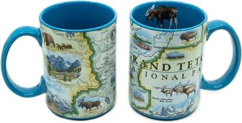 Miniatura 4 de Xplorer Maps Taza de cerámica Grand Teton National Park Map (16 onzas) – Taza de café sin BPA para bebidas calientes y frías – perfecta para Parque