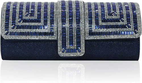 Miniatura 6 de Labair Bolso de noche y embragues para mujer, bolso de mano brillante con diamantes de imitación, bolso formal para fiesta de boda.