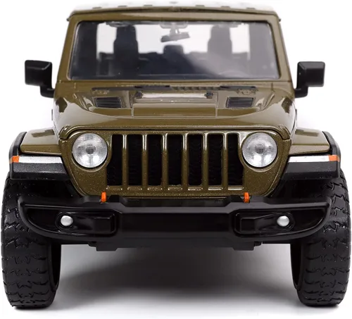 Miniatura 3 de Jada Just Trucks 1:24 2020 Jeep Gladiator - Auto fundido a presión marrón con estante para neumáticos, juguetes para niños y adultos